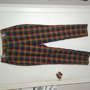 Rainbow Plaid women's small Hot Topic pants
